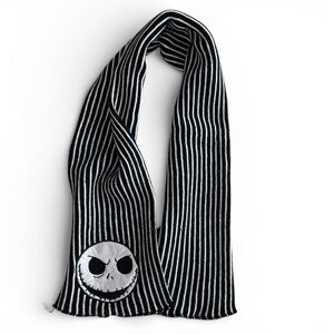 Nightmare Before Christmas Jack Skeleton Striped Scarf